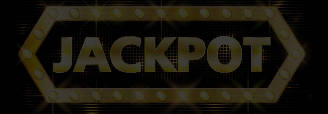 Jackpot written in gold letters with lights around indicating Juicy Stakes Casino's choice of jackpots